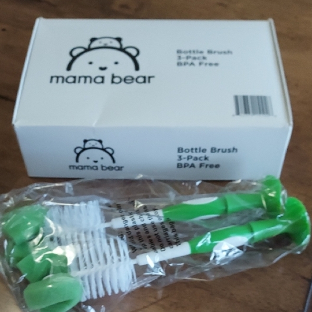 mama bear Green Bottle Brush 3-Pack-2 Included-we Used One